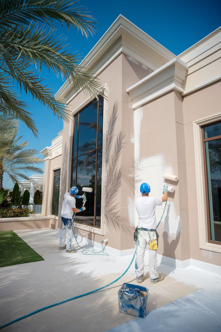 Façade de villa rénovée